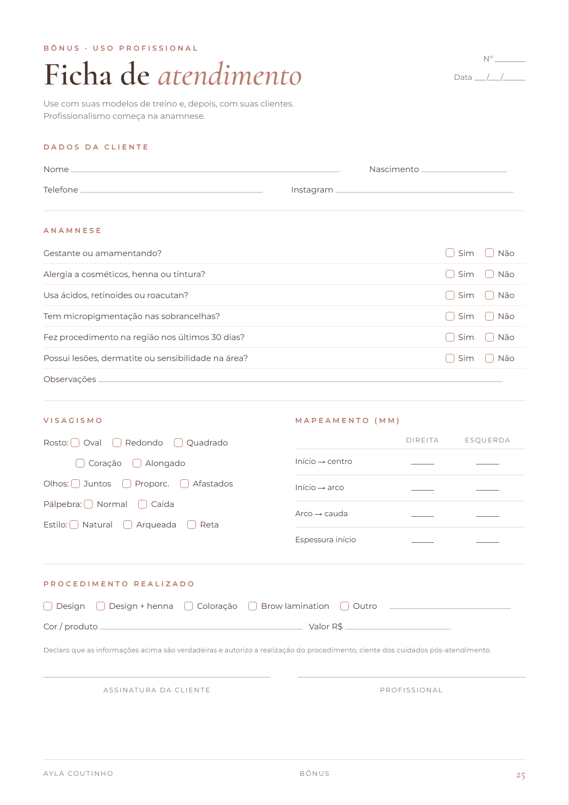 Ficha de atendimento